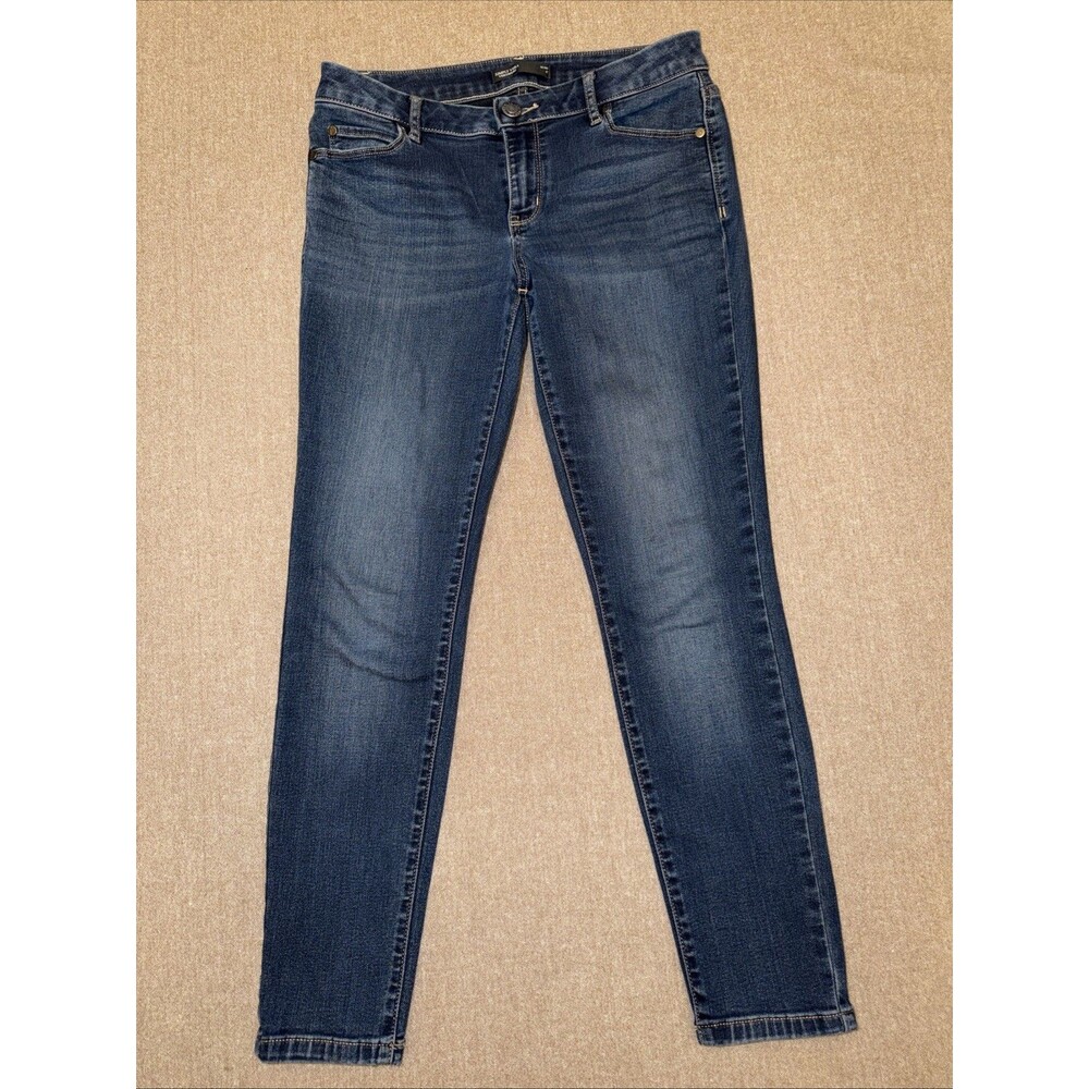 Simply Vera Wang Womens Size 4p Skinny Ankle Medium Wash Denim Blue Jeans